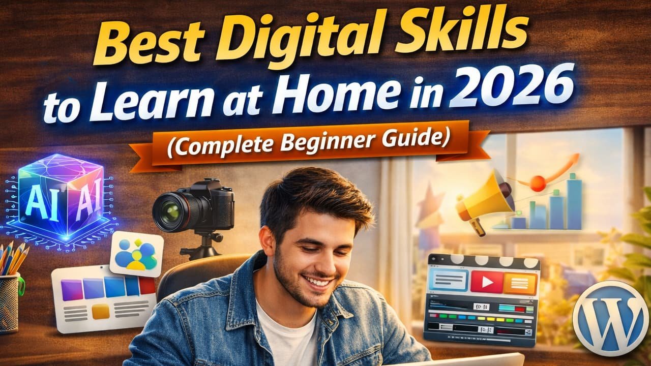 Best Digital Skills to Learn at Home in 2026 (Beginner to Income Guide)